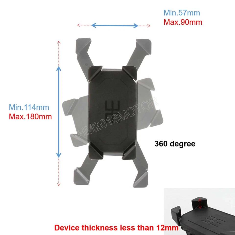 Motorcycle Cell Phone Holder USB Charger For Honda Goldwing 1500 1800 1200 - Image 2 of 4