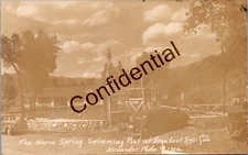 Real Photo Warm Spring Pool Diving Board Steamboat Springs CO Colorado RPPC R263