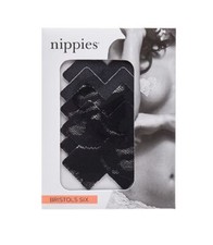 Nippies Bristols Six Bundle of 3 Black Cross and Black Heart size B NEW