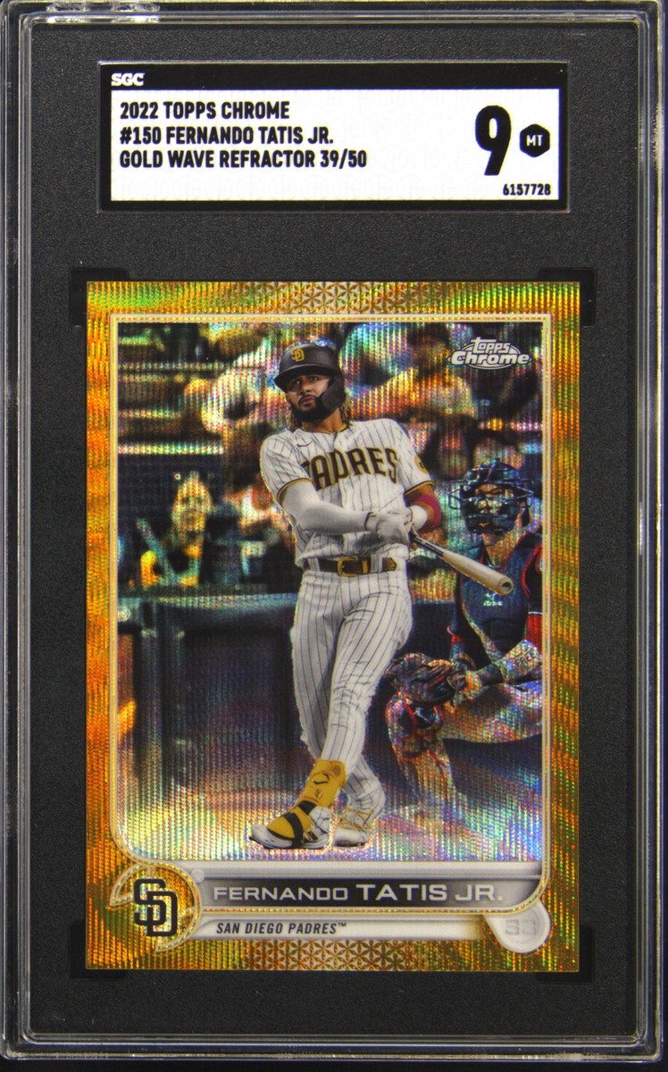 2022 Topps Chrome #150 Fernando Tatis Jr Gold Wave Refractor