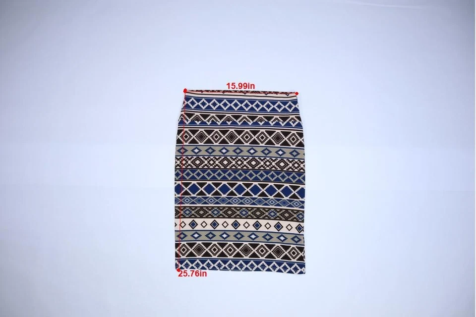 Falda Lápiz Larga Lularoe Mujer Multicolor Estampado Azteca Rayas Elastizada S Foto 4 de 4