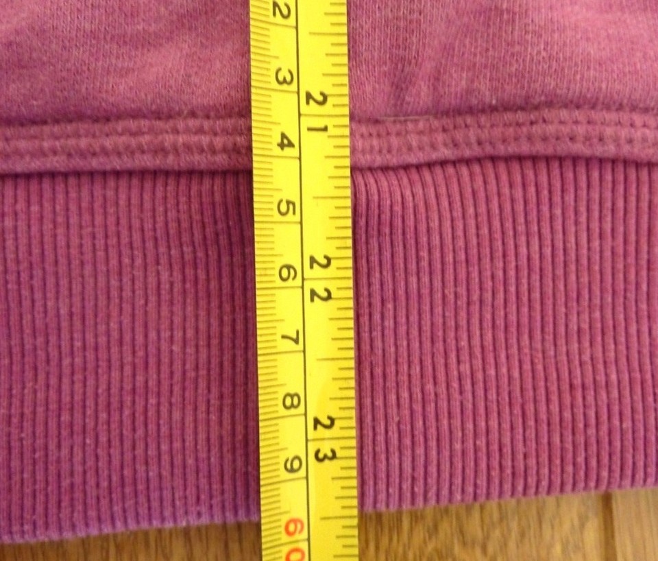 Superdry Hoodie Vintage Orange Label Ladies Pink Size Small Chest 36 in