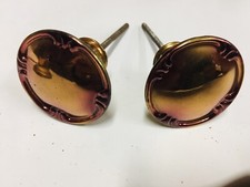 2)Pomelli Maniglie Vintage Metallo Dorato Anni 50