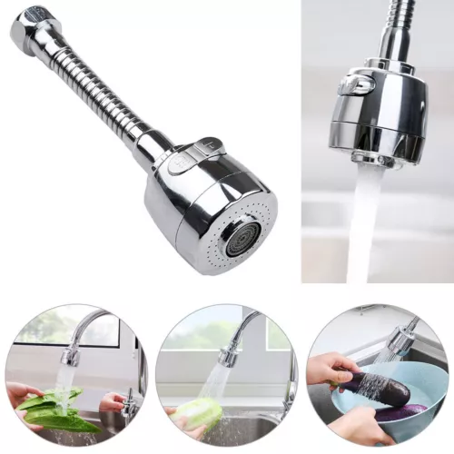 Cabezal de grifo de cocina 360° ahorro de agua extensor rociador fregadero aireador - Imagen 10 de 17