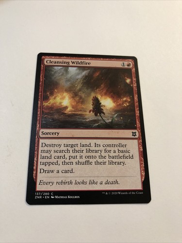 MTG - 1x Cleansing Wildfire #137/280 - Zendikar Rising - Common - Near ...