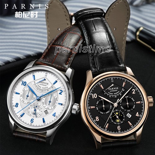 43mm Parnis Miyota Power Reserve 
