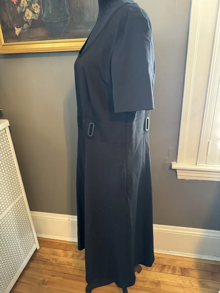 EMILIO PUCCI Black Wool Stretch Dress US 14/ IT 48 - Image 4 of 4