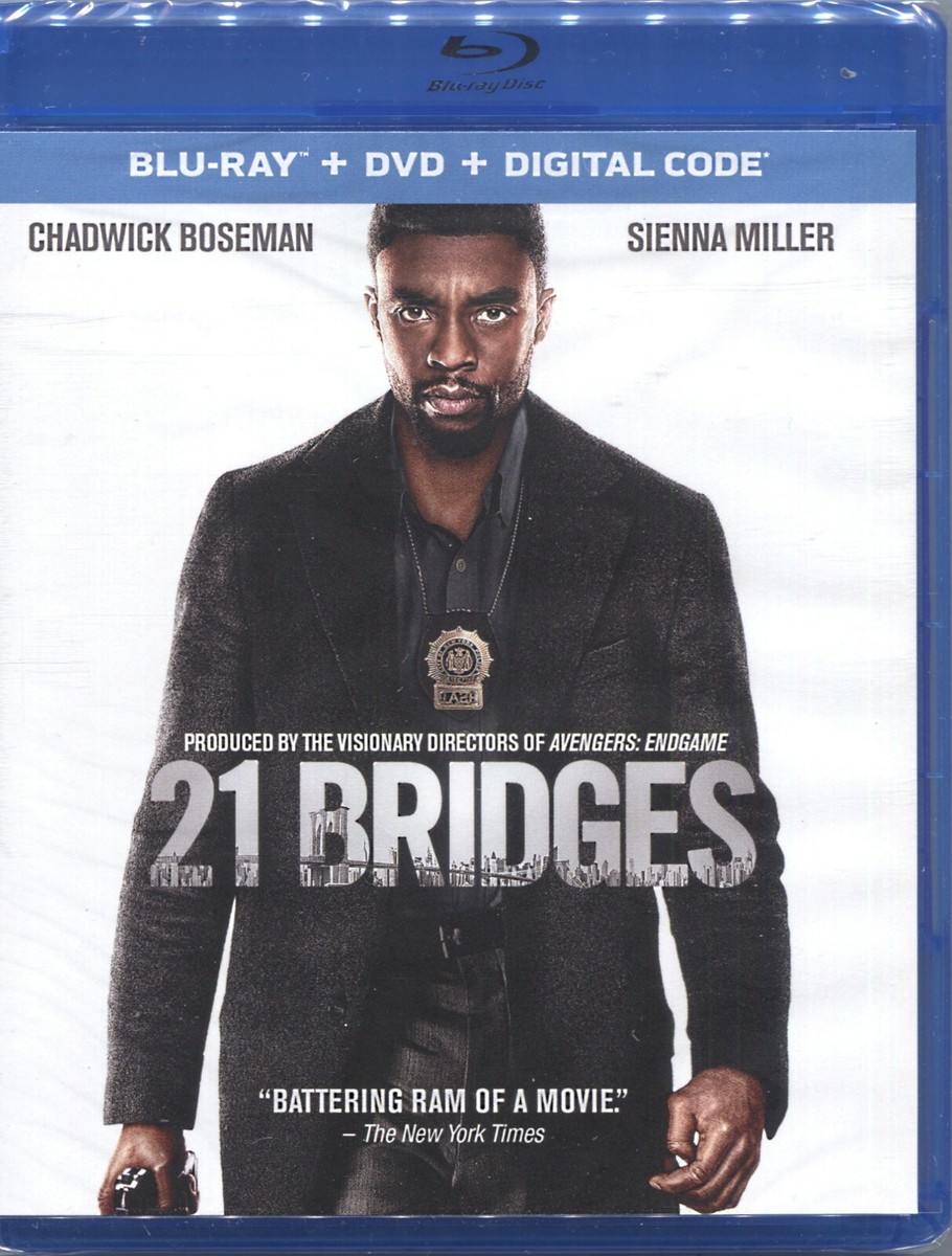 Chadwick Boseman 21 BRIDGES Blu-Ray + DVD Sienna Miller J.K.
