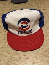 Vintage 1980s 1970s Allison Transmission Mesh Back Trucker Hat Multicolor