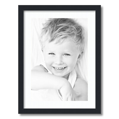 ArtToFrames Matted 17x23 Black Picture Frame with 2'' Mat, 13x19 Opening 3926