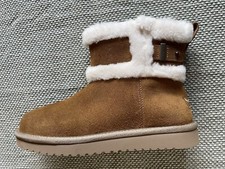 Koolaburra by UGG Boots Size 7M Barlee Mini Cozy Faux Fur Lining Chestnut