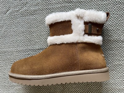 Womens Koolaburra by UGG Boots Barlee Mini Cozy Faux Fur Lining Chestnut Sz 7M