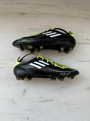 Adidas F50 Adizero FG Black Green Football Cleats Boots US8 Adidas F50 Adizero FG Black Green Football Cleats Boots US8
