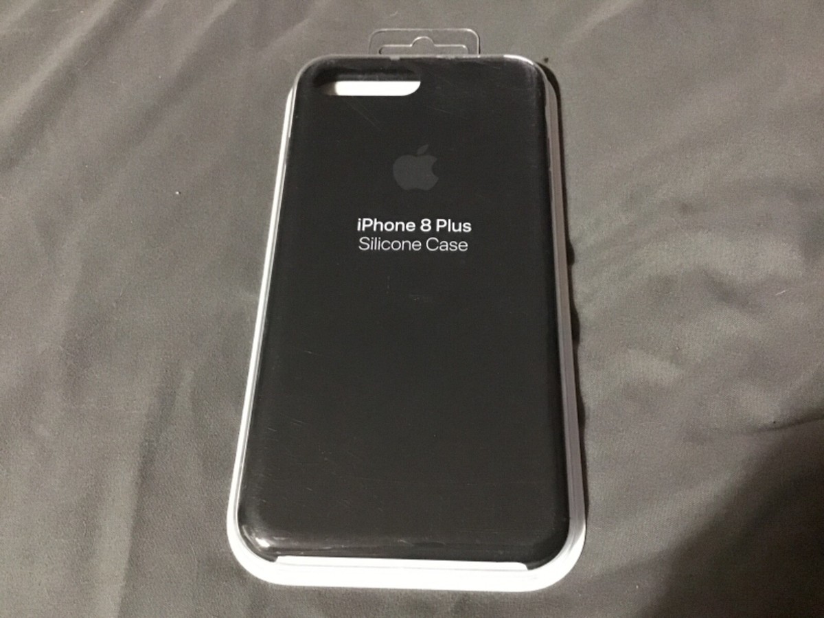 genuine apple iphone 8 plus silicone case new sealed black
