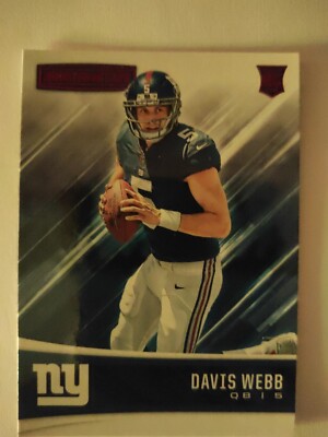 Trading Card Football NFL Davis Webb New York Giants 2017 Panini