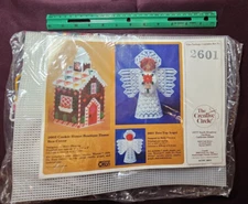 VTG Creative Circle #2601 Tree Top Angel Plastic Canvas Kit Christmas New