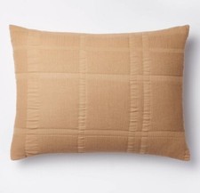 1 Threshold Studio McGee Waffle Matelasse Quilt Standard Camel Brown Pillow Sham