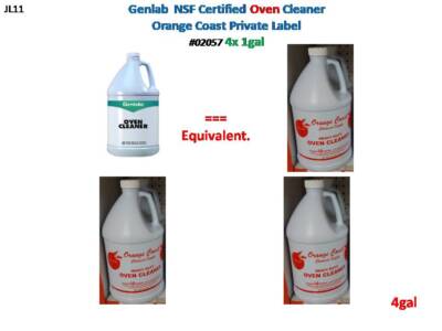 Genlab 02057 Oven Cleaner 4x1 gal - Orange Coast private Label
