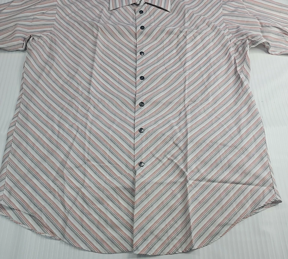 Claiborne Mens Dress Shirt Large 16 32/33 Striped  - Image 2 of 4