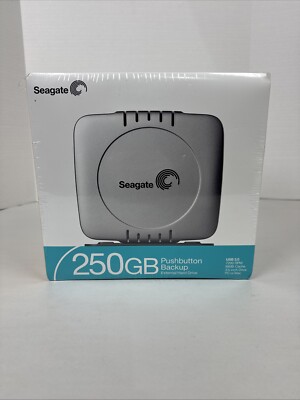 Seagate Pushbutton Backup 250GB USB 2.0 External Hard Drive ST3250601U2-RK NEW