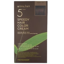 THE FACE SHOP Stylist 5 Minutes Speedy Hair Color Cream #Natural Brown Hair Dye