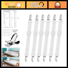 10 Pcs Adjustable Bed Sheet Straps Clips - Elastic Fitted Sheet Holders 14-47
