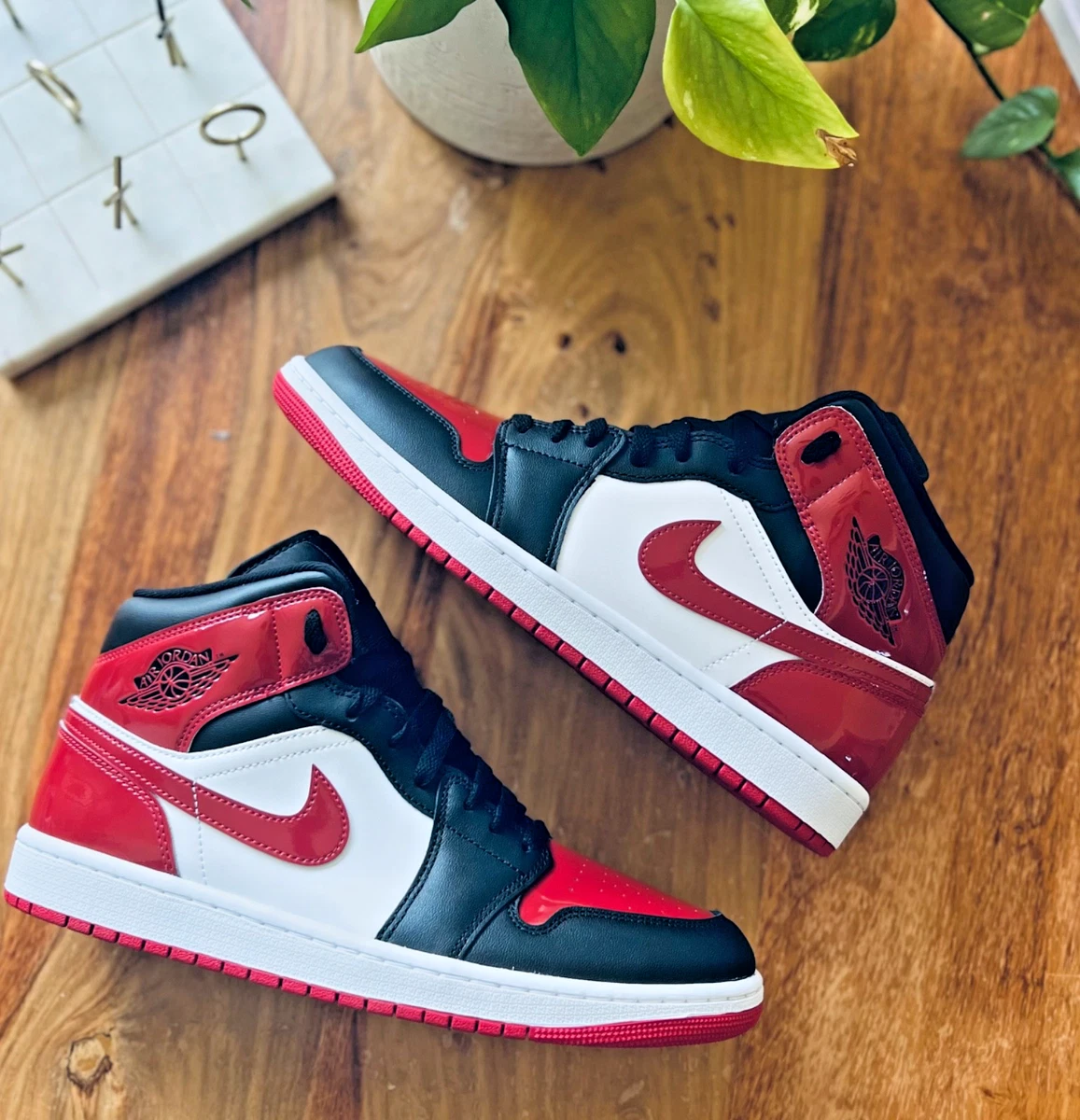 Jordan 1 Mid Black Red | eBay