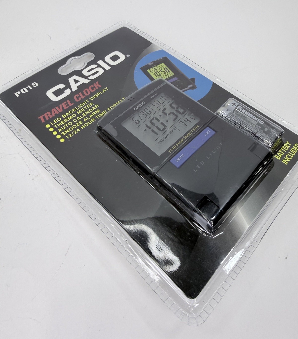 VTG Casio Travel Clock PQ15 DQ-750 Temperature Auto Calendar