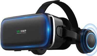 XWP 3D VR Brille Handy Mit Kopfhörern Für Smartphones, Virtual Reality Headset