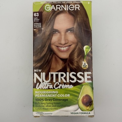 Garnier Nutrisse Hair Color 63 Light Golden Brown Permanent Ultra Crème Sugar