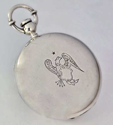 DENNISON HOWARD & DAVIS #3953 SILVER HUNTER 1857 RARE U.S.A. EAGLE - TASCHENUHR