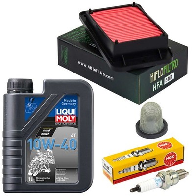Wartung Öl Set 1L Ölsieb Luftfilter Zündkerze für SYM Symphony 50 SR AZ05W 11-16