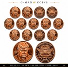 Lot of 13 • 1 oz .999 Fine Copper Trump Eagle Rounds — photo 1
