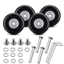50x18mm Set of 4 Luggage Suitcase Replacement Wheels Repair Axles Repair Kit