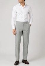 Perry Ellis Mens Modern fit Dress Pants 34X30 Chiseled Stone Solid Stretch