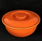 FIESTA KITCHEN KRAFT RED GLAZE COVERED CASSEROLE BY HOME LAUGHLIN....MINT!