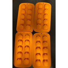 Silicone Jack-O-Lantern Mold for chocolate Resin Polymer Clay-set of 4-NEW-X