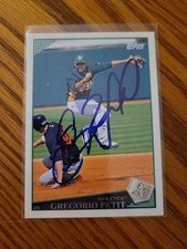 2009 Topps Update Gregorio Petit Signed IP Auto Baseball Oakland A's Athletics