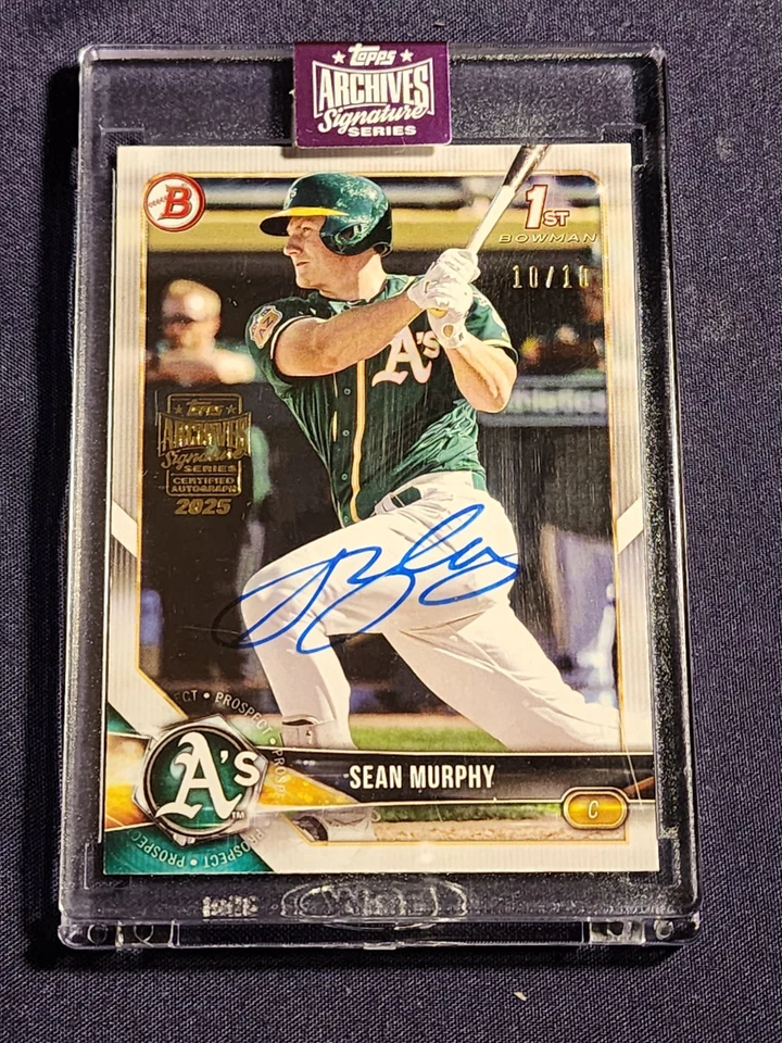 2025 Topps Archives Sean Murphy 1st Prospect Auto 2018 Bowman Gold /10 - Image 3 of 3