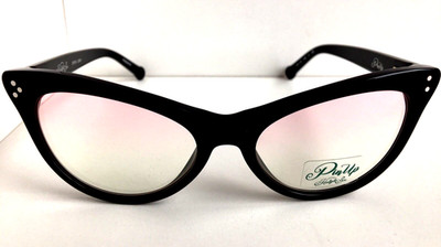 New Hally&Son PinUp  HS682V01 55mm Black Cat Eye Women's Sunglasses 