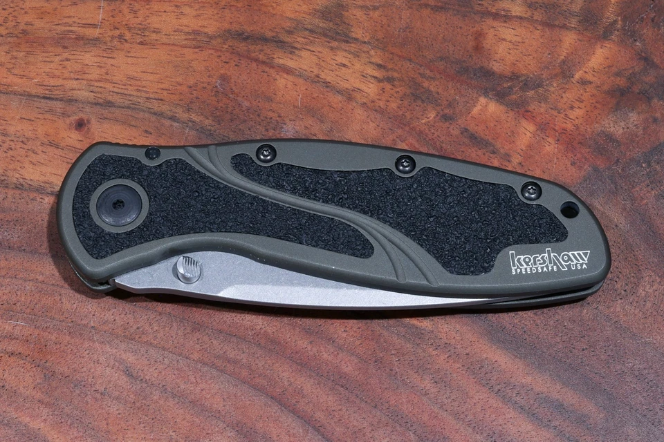 Cuchillo Plegable Kershaw Blur OD Verde Lavado a Piedra CPM-154 Edición Limitada 1670OD Foto 3 de 4