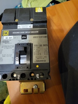 Square D FA36060 3 Pole 60 Amp Type FA I-Line Circuit Breaker SEE PICS