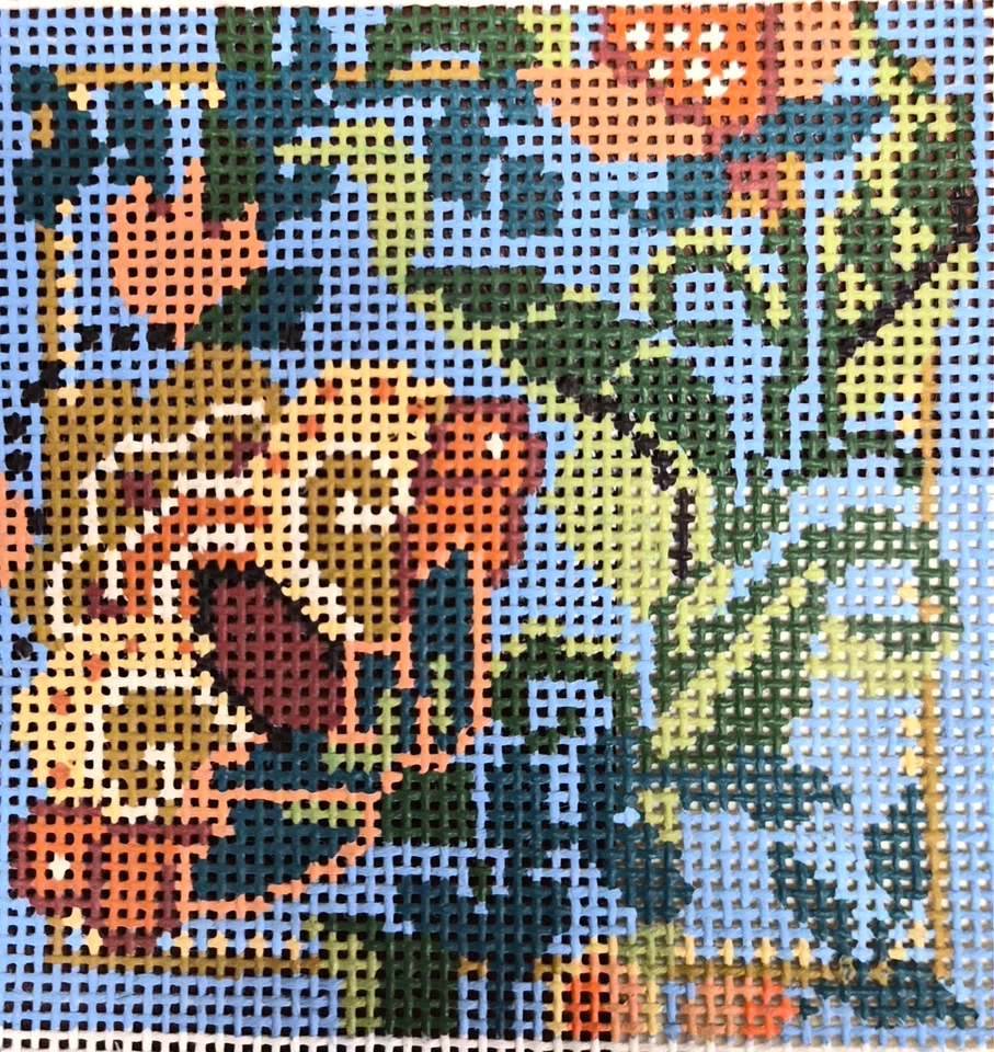 Vintage PHA'S Yarn Design Hand-Painted Needlepoint Bell Pull ? Canvas 13 Ct - Image 3 of 4