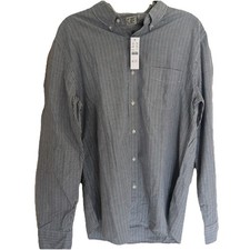 J. Crew Broken-in organic cotton Stripped oxford shirt Size L NWT 98