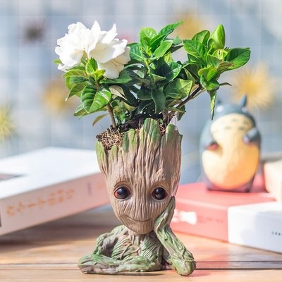 Baby Groot Blumentopf - Übertopf Aquarium Deko Figur Stiftehalter DE - 4 Motive