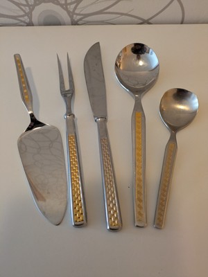 Prinz Neosil Besteck Golddekor, Selten/Vintage Solingen 
