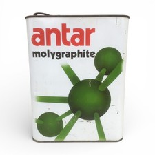 Ancien bidon d'huile Antar Molygraphite - collection / Automobile - Garage