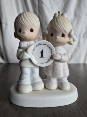 Precious Moments 1st Anniversary  E-2854  God Blessed Our Year Together''  No Box