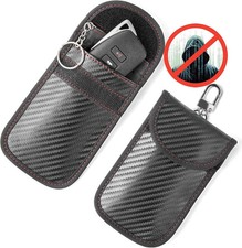 Upgraded Faraday Bag for Key Fob 2 Pack , Premium Faraday Key Fob Protector- Ca