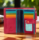 Visconti Womens Medium Pliable 9 Card Leather Purse Wallet Gift Boxed